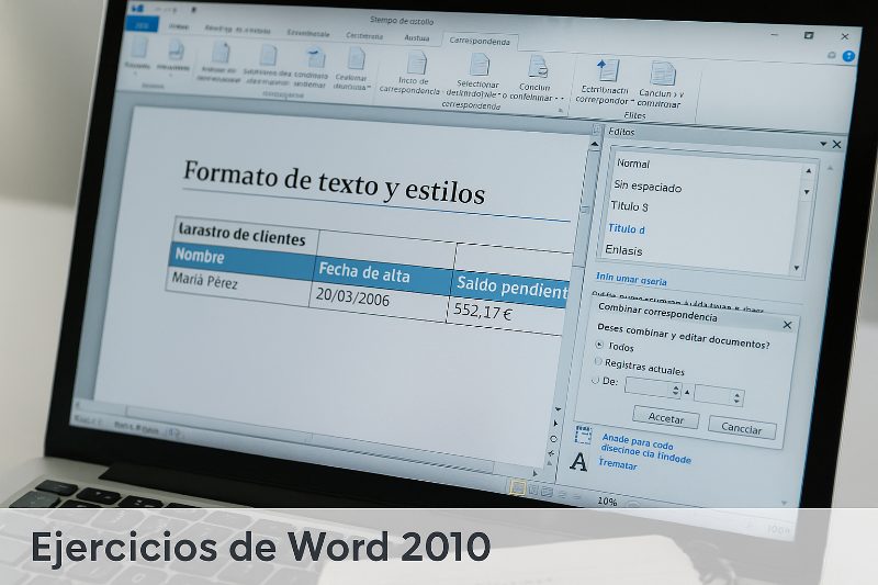 Curso de Ejercicios de Word 2010